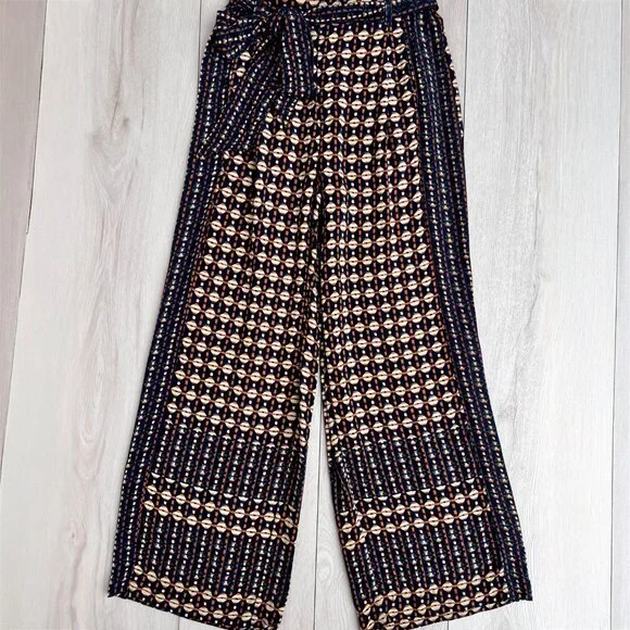 Anthropologie Ett Twa Metzner Wide-Leg Trousers Size 4/Lady of Leisure Aesthetic - Picture 6 of 16